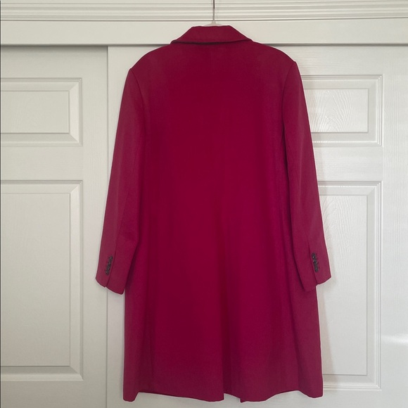 NWT Court & Rowe Fuschia Wool Blend Lined Single-Breasted Trench Coat Women's 2X - Picture 7 of 9